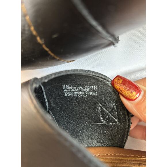 b.ø.c Born Leather Slingback Clogs Women’s 9 | Platform Heels Comfort Wood Look - Picture 7 of 7